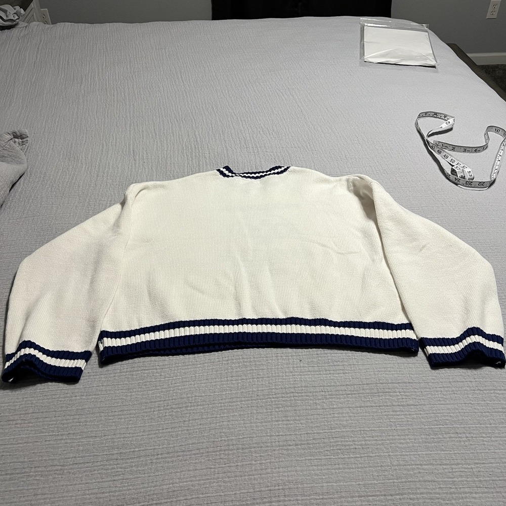 Sincerely Jules Pickleball Social Club Sweater Cotton Knit Preppy (Sporty) - Picture 4 of 10